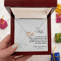 Load image into Gallery viewer, To my Wife - Interlocking Hearts Necklace
