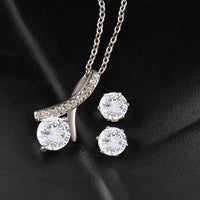 Load image into Gallery viewer, Alluring Beauty Necklace and Cubic Zirconia Earring Set - Unveil Radiance and Elegance
