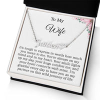 Load image into Gallery viewer, To My Wife - I&#39;m grateful every day to have you as my partner.
