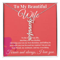 Load image into Gallery viewer, Eternal Love: Personalized Vertical Name Necklace for Her
