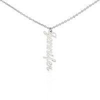 Load image into Gallery viewer, Eternal Love: Personalized Vertical Name Necklace for Her
