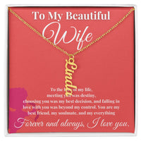 Load image into Gallery viewer, Eternal Love: Personalized Vertical Name Necklace for Her
