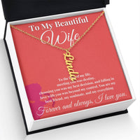 Load image into Gallery viewer, Eternal Love: Personalized Vertical Name Necklace for Her
