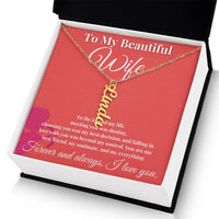 Load image into Gallery viewer, Eternal Love: Personalized Vertical Name Necklace for Her
