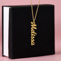 Load image into Gallery viewer, Eternal Love: Personalized Vertical Name Necklace for Her
