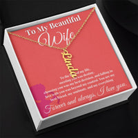 Load image into Gallery viewer, Eternal Love: Personalized Vertical Name Necklace for Her
