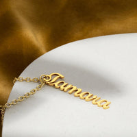 Load image into Gallery viewer, Eternal Love: Personalized Vertical Name Necklace for Her
