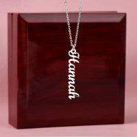 Load image into Gallery viewer, Eternal Love: Personalized Vertical Name Necklace for Her
