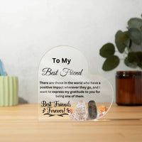 Load image into Gallery viewer, Express Your Heartfelt Emotions with Our Printed Heart-Shaped Acrylic Plaque/ Gift Idea for Friend/ BFF Gift
