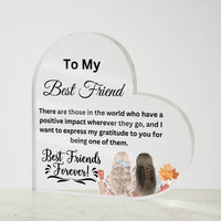 Load image into Gallery viewer, Express Your Heartfelt Emotions with Our Printed Heart-Shaped Acrylic Plaque/ Gift Idea for Friend/ BFF Gift
