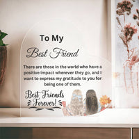 Load image into Gallery viewer, Express Your Heartfelt Emotions with Our Printed Heart-Shaped Acrylic Plaque/ Gift Idea for Friend/ BFF Gift
