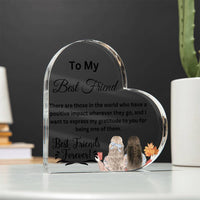 Load image into Gallery viewer, Express Your Heartfelt Emotions with Our Printed Heart-Shaped Acrylic Plaque/ Gift Idea for Friend/ BFF Gift
