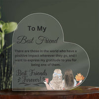 Load image into Gallery viewer, Express Your Heartfelt Emotions with Our Printed Heart-Shaped Acrylic Plaque/ Gift Idea for Friend/ BFF Gift
