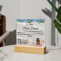 Load image into Gallery viewer, Infuse Modern Elegance into Your Space with Our Square Acrylic Plaque/Bff Gift Idea
