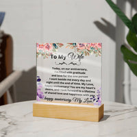 Load image into Gallery viewer, Shower Your Beautiful Wife with Love through Thoughtful Messages with Our Engraved Acrylic Plaque
