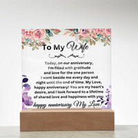 Load image into Gallery viewer, Shower Your Beautiful Wife with Love through Thoughtful Messages with Our Engraved Acrylic Plaque

