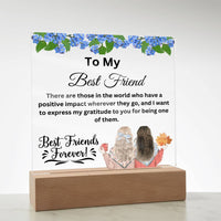 Load image into Gallery viewer, Infuse Modern Elegance into Your Space with Our Square Acrylic Plaque/Bff Gift Idea
