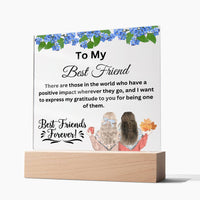 Load image into Gallery viewer, Infuse Modern Elegance into Your Space with Our Square Acrylic Plaque/Bff Gift Idea
