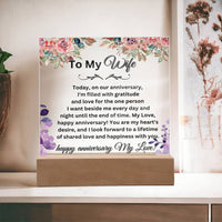 Load image into Gallery viewer, Shower Your Beautiful Wife with Love through Thoughtful Messages with Our Engraved Acrylic Plaque

