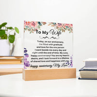 Load image into Gallery viewer, Shower Your Beautiful Wife with Love through Thoughtful Messages with Our Engraved Acrylic Plaque
