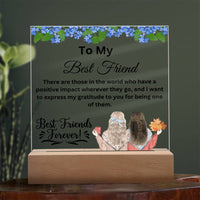 Load image into Gallery viewer, Infuse Modern Elegance into Your Space with Our Square Acrylic Plaque/Bff Gift Idea

