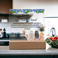 Load image into Gallery viewer, Infuse Modern Elegance into Your Space with Our Square Acrylic Plaque/Bff Gift Idea
