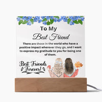 Load image into Gallery viewer, Infuse Modern Elegance into Your Space with Our Square Acrylic Plaque/Bff Gift Idea
