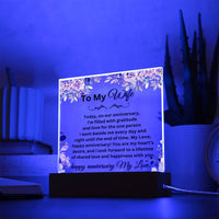 Load image into Gallery viewer, Shower Your Beautiful Wife with Love through Thoughtful Messages with Our Engraved Acrylic Plaque
