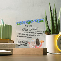 Load image into Gallery viewer, Infuse Modern Elegance into Your Space with Our Square Acrylic Plaque/Bff Gift Idea
