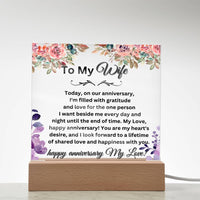 Load image into Gallery viewer, Shower Your Beautiful Wife with Love through Thoughtful Messages with Our Engraved Acrylic Plaque
