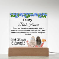 Load image into Gallery viewer, Infuse Modern Elegance into Your Space with Our Square Acrylic Plaque/Bff Gift Idea
