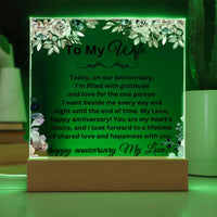 Load image into Gallery viewer, Shower Your Beautiful Wife with Love through Thoughtful Messages with Our Engraved Acrylic Plaque
