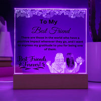 Load image into Gallery viewer, Infuse Modern Elegance into Your Space with Our Square Acrylic Plaque/Bff Gift Idea
