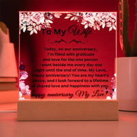 Load image into Gallery viewer, Shower Your Beautiful Wife with Love through Thoughtful Messages with Our Engraved Acrylic Plaque
