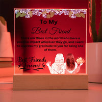 Load image into Gallery viewer, Infuse Modern Elegance into Your Space with Our Square Acrylic Plaque/Bff Gift Idea
