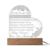 Load image into Gallery viewer, Illuminate Your Memories with Our Engraved Acrylic Heart Plaque
