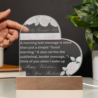 Load image into Gallery viewer, Illuminate Your Memories with Our Engraved Acrylic Heart Plaque

