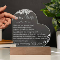 Load image into Gallery viewer, Shower Your Beautiful Wife with Love through Thoughtful Messages with Our Engraved Acrylic Plaque
