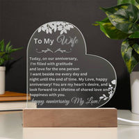 Load image into Gallery viewer, Shower Your Beautiful Wife with Love through Thoughtful Messages with Our Engraved Acrylic Plaque
