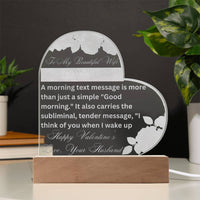 Load image into Gallery viewer, Illuminate Your Memories with Our Engraved Acrylic Heart Plaque
