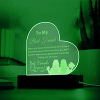 Load image into Gallery viewer, Illuminate Your Space with the Engraved Acrylic Plaque/ Gift for BFF/ Best Friend Gift Idea
