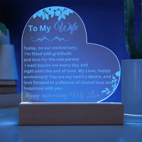 Load image into Gallery viewer, Shower Your Beautiful Wife with Love through Thoughtful Messages with Our Engraved Acrylic Plaque
