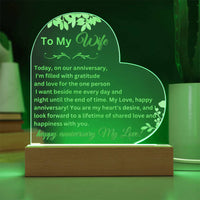 Load image into Gallery viewer, Shower Your Beautiful Wife with Love through Thoughtful Messages with Our Engraved Acrylic Plaque
