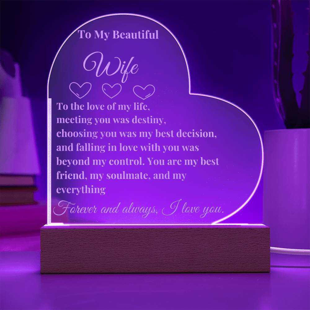 Illuminate Your Moments with our Engraved Acrylic Plaque – A Timeless Expression of Love and Appreciation