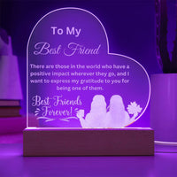 Load image into Gallery viewer, Illuminate Your Space with the Engraved Acrylic Plaque/ Gift for BFF/ Best Friend Gift Idea
