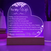 Load image into Gallery viewer, Shower Your Beautiful Wife with Love through Thoughtful Messages with Our Engraved Acrylic Plaque
