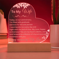 Load image into Gallery viewer, Shower Your Beautiful Wife with Love through Thoughtful Messages with Our Engraved Acrylic Plaque
