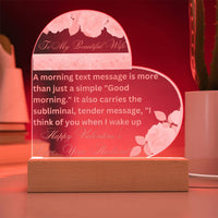 Load image into Gallery viewer, Illuminate Your Memories with Our Engraved Acrylic Heart Plaque
