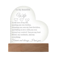 Load image into Gallery viewer, Illuminate Your Moments with our Engraved Acrylic Plaque – A Timeless Expression of Love and Appreciation
