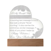 Load image into Gallery viewer, Illuminate Your Memories with Our Engraved Acrylic Heart Plaque
